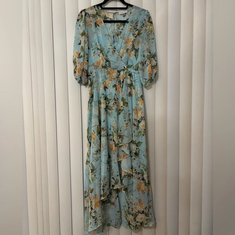 New CALVIN KLEIN Balloon-Sleeve Dress - Picture 4 of 10